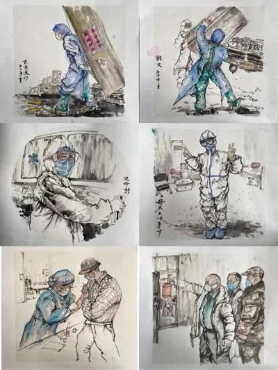 众志成城 抗击疫情丨中国美术家协会民族美术艺术委员会新疆美术家协会主题创作作品(十五)(图25) 众志成城 抗击疫情丨中国美术家协会民族美术艺术委员会新疆美术家协会主题创作作品(十五)(图25)