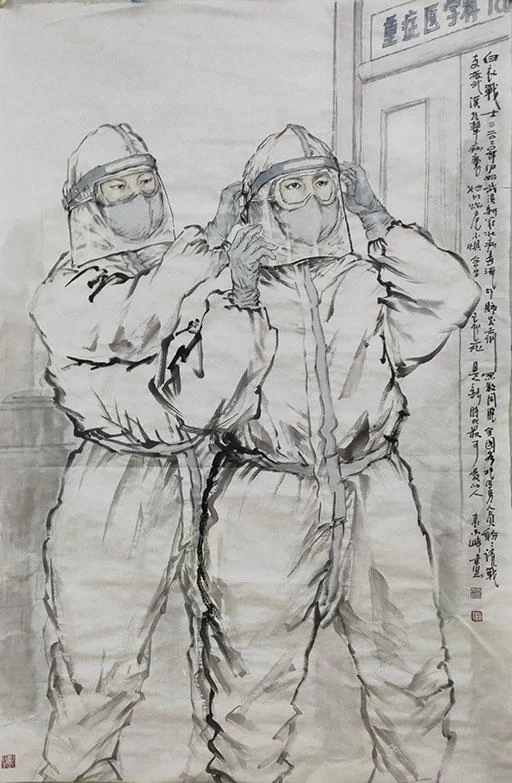 "艺"心战"疫",岭南画院的时代答卷(图6) "艺"心战"疫",岭南画院的时代答卷(图6)