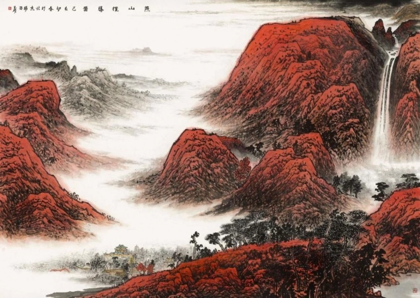 庆祝建党104周年——杨留义城市山水画作品展在京举办(图9) 庆祝建党104周年——杨留义城市山水画作品展在京举办(图9)