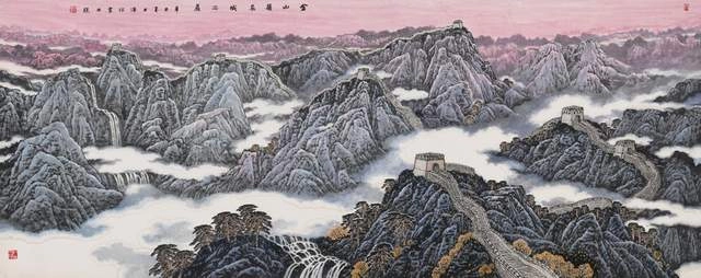 钟情山水笔耕不辍——《回望·潘非山水画展》在北京工业大学举办(图2) 钟情山水笔耕不辍——《回望·潘非山水画展》在北京工业大学举办(图2)